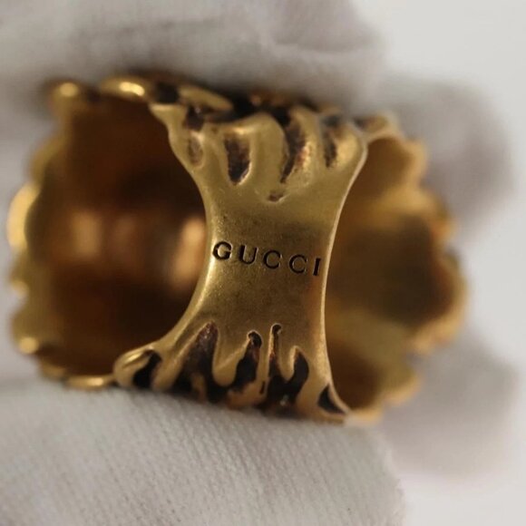 GUCCI Ring Metal Gold Auth bs26778 - Picture 8 of 9